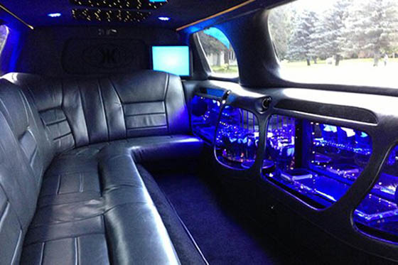 Cheap limo service interior