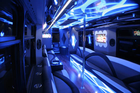 30-passenger party bus int view