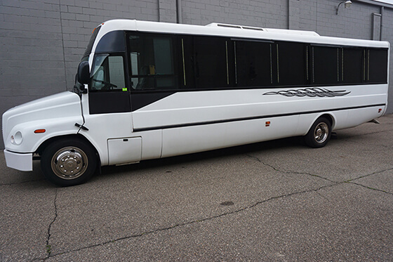 luxurious south bend limo party bus